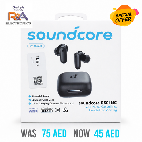🎧 سماعات Soundcore R50i NC من Anker – عزل ضوضاء نشط